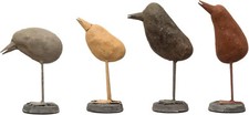 4 Creative Co-Op Metal Stylized Abstract Rustic Shore Birds Chicks Home Decor picture