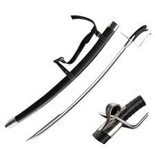 Medieval Knight European Saber Replica Sword with Scabbard,Cast Spring Steel. picture