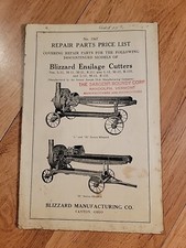 Blizzard Ensilage Cutter Parts List Instruction Book L M 11 21 13 211 15 picture