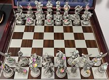 Enchanting Elegance: The Fantasy of the Crystal Chess Set Rare by Danbury Mint picture