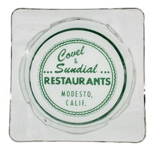 Vintage Marketing Ashtray / Covel & Sundial Restaurants / Modesto California CA picture
