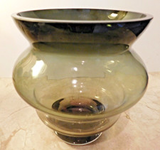Makora Blown Art Glass Vase / Candle Holder Poland  8