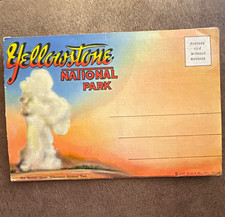 1946 Yellowstone National Park Souvenir Postcard Folder Booklet Great Falls picture