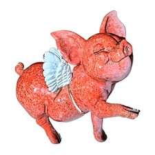 Kitty's Critters 8625 Frenchie Pig Figurine Flying Angel Wings Pink 4