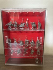 Rawcliffe Pewter 18 various pieces attached in a Lucite case picture