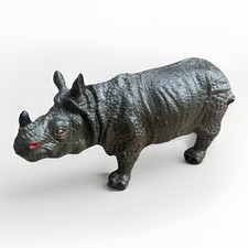 Vintage 1994 TM Black Rhinoceros Rhino 11” African Animal Action Figure Toy picture