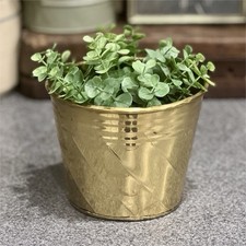 Vintage 1992 Hosley Solid Brass Planter picture