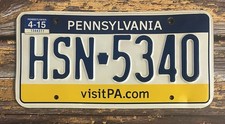 2015 Pennsylvania Automobile License Plate HSN-5340 Home Shopping Network picture