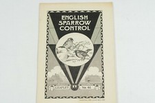 English Sparrow Control Leaflet, US Government Printing Office Booklet 1931 picture