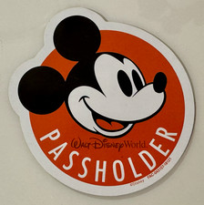 Walt Disney World Annual Passholder Car Magnet Orange Mickey Mouse FAC-043157 picture