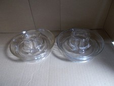 Lot of 2 VTG. Chicken Waterer Bases Glass Patent No. 126997 Poultry Fount (P-3) picture