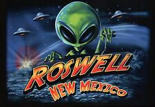 Roswell New Mexico, UFO Alien Little Green Men 1947 Military Cover Up ? Postcard picture