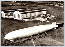 Graf Zeppelin Airship Landing Friedrichshafen Germany Vintage Photo Postcard picture