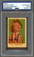 Sophia Loren SIGNED 1958 Dutch Gum #247 Card Auto Authentic PSA DNA picture