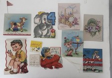1940 1950s Birthday Congratulations Cards Lot Mid Century Ephemera Scrapbook picture