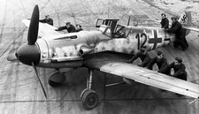 B&W WW2 Photo WWII German Luftwaffe Me109 France 1943 Messerschmitt Bf109  picture
