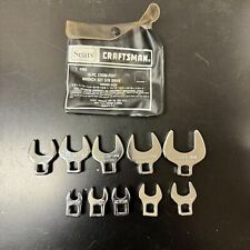 Craftsman -V- Vintage USA SAE Crowfoot Wrench Set 10 Piece 3/8