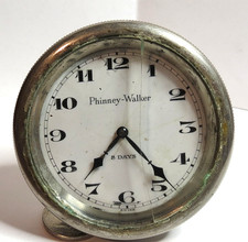 ANTIQUE 1920'S 8 DAYS PHINNEY-WALKER CAR CLOCK WATCH RUNS 62.7MM IN DIAMETER picture