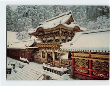 Postcard A Snow-Covered Landscape of the Yomeimon Gate Nikko Japan picture