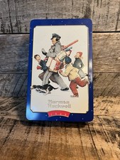 Vtg 1996 Snickers Collectible Tin Art Work Norman Rockwell picture