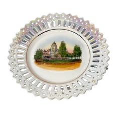 FOREST CITY IOWA IA Antique COURT HOUSE Germany SOUVENIR PLATE DISH picture