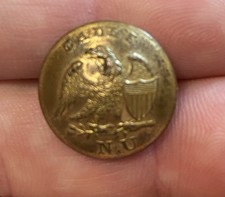 Norwich University One Piece Military Academy Cadet Uniform Button Rare Early picture