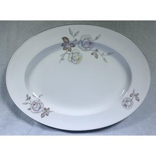 Vintage Johann Haviland Sweetheart Rose 13 inch Platter Gold Trim picture