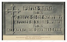 Sayre Pennsylvania Memorial Tablet Standard Postcard COPY RPPC picture