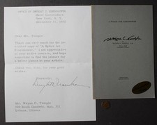 1952 Dr Wayne C Temple AUTOGRAPHED Dwight D Ike Eisenhower Booklet Set Lincoln+ picture