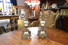 Pair 1800's French Louis XVI Ornate Candelabras Marti Et Cie Medaille D’Argent picture
