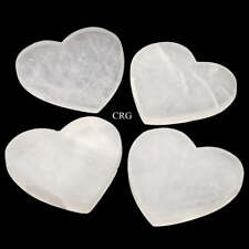 Selenite Heart Slabs (2 Pieces) Size 4 Inches Crystal Gemstone Slabs picture