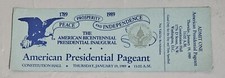 American Presidential Pageant Un-Ripped Ticket Constitution Hall Jan 19 1989 picture
