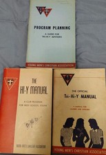 3 YMCA TRI-HI- Y Guides 1949-1952 Boys Club Handbooks Christian Youth Program picture