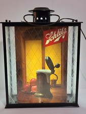 SCHLITZ LIGHTED DRAUGHT BEER LANTERN SIGN picture