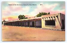 Postcard Santa Fe NM Palace of the Governors Linen Unposted picture