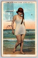 1923 Atlantic City NJ Bathing Beauty Postcard - J.M. Robbins & Son, Posted picture