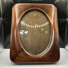 Vintage MCM RareWoods Oval 5x7 Wooden Picture Frame.  picture