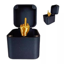 Funny Middle Finger Prank Gift Box Christmas Office Desk Home Decoration Gift picture