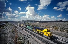 AT&SF 5314 with welded rail train at Gallup NM in October 1985 8.5 x 11 Photo picture