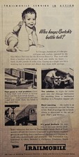 Trailmobile Tank Trailers Print Ad 1945 - Cincinnati OH Berkeley CA Charlotte NC picture
