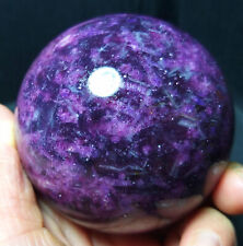 456G Natural Plum Blossom Tourmaline Unicorn Mica Symbiotic Crystal Ball  A2654 picture