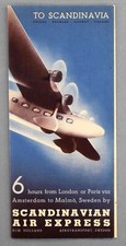 AB AEROTRANSPORT KLM ROYAL DUTCH AIRLINES SCANDINAVIAN AIR EXPRESS TIMETABLE picture
