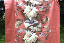 2.75 Yards Vintage 30s - 50s Glazed Cotton Fabric 35