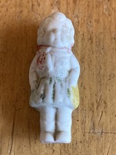 Vintage-BISQUE PORCELAIN PENNY DOLL GIRL Hand Painted picture