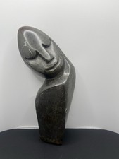 Vintage SIGNED Shona Tribe Hand Carved Stone Sculpture African Art Zimbabwe 7in picture