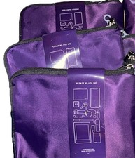 3 Delta One Premium Perfecting The Journey Amenity Kits TUMI Maroon Plum 3 Bags picture