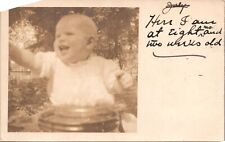 RPPC Cute Eight Month Old Toddler Real Photo Postcard L2 picture