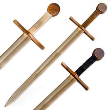Medieval Wooden Sword for Practice Steamed Beech Wood Arming Sword 27