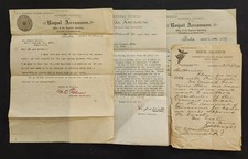 1890s antique 4pc ROYAL ARCANUM LETTERS portsmouth va boston ma allegheny pa picture