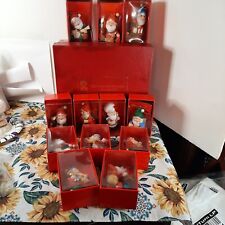 Vtg Christmas Ornament Collectors Club Elves At Work Complete Set of 12 picture